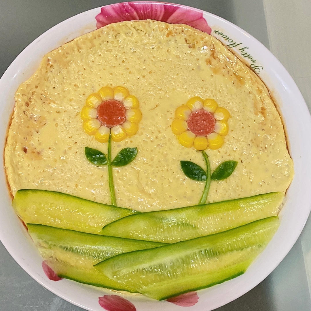 向日葵🌻蒸蛋｜松下JK180蒸烤箱菜谱