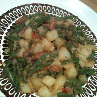 土豆烩豆角
