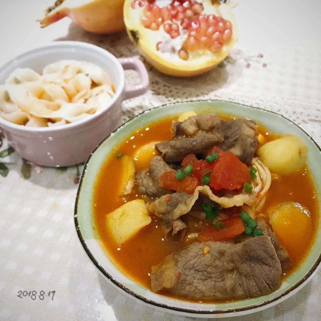 番茄土豆肥牛锅