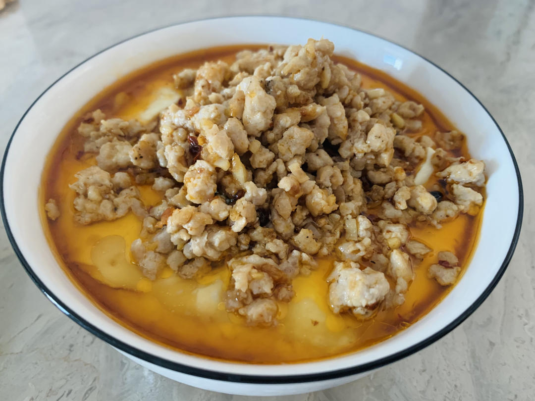 肉沫豆腐蛋羹