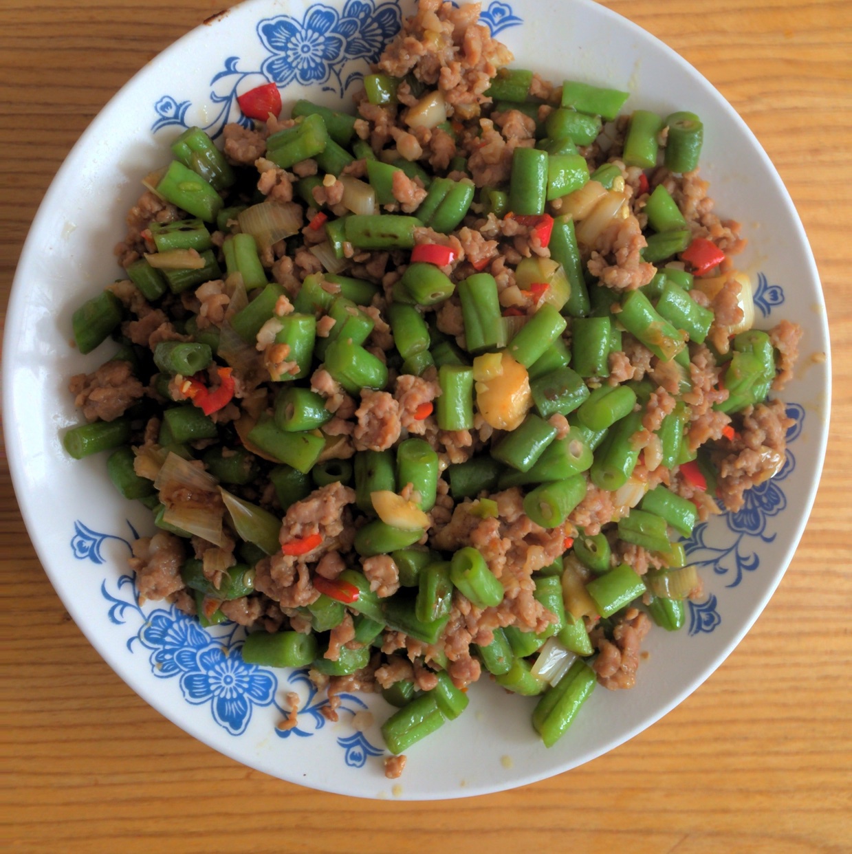 肉沫豆角下饭菜
