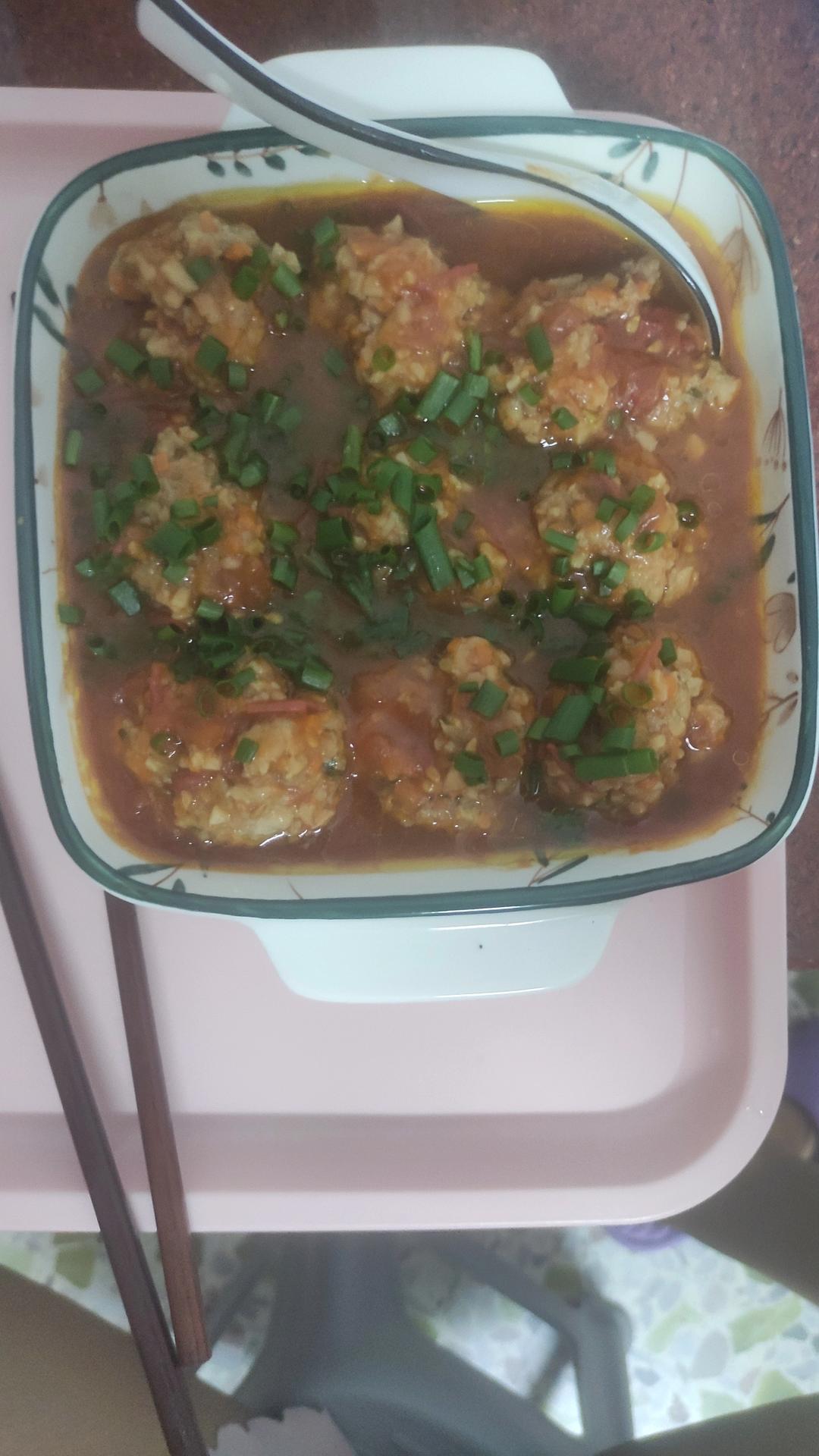 清蒸藕丁肉丸子