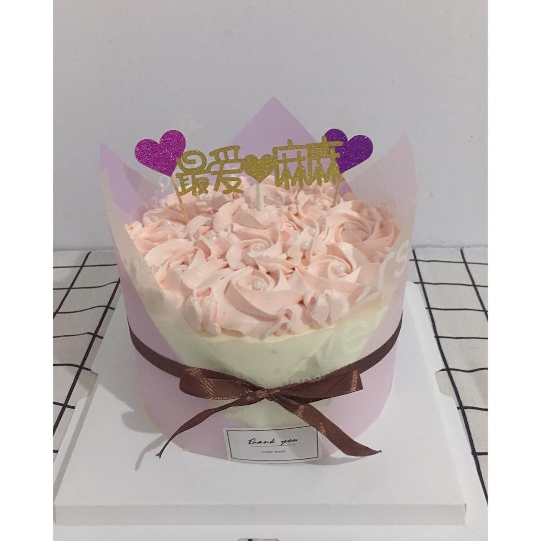 蛋糕裱花—简单花束蛋糕