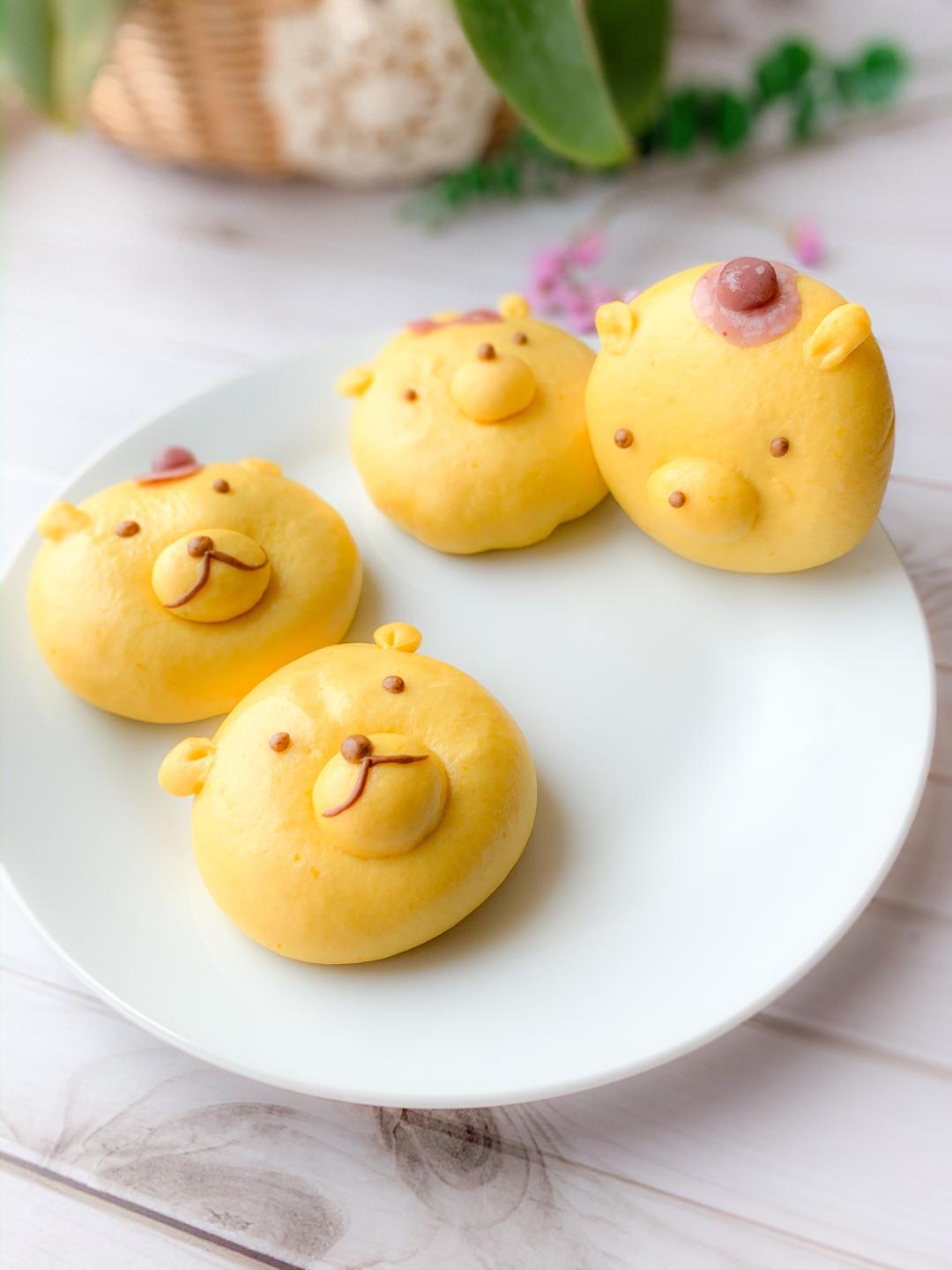 一次发酵卡通馒头包子的做法