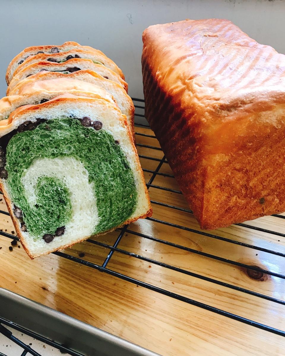 最正宗的日式抹茶红豆吐司