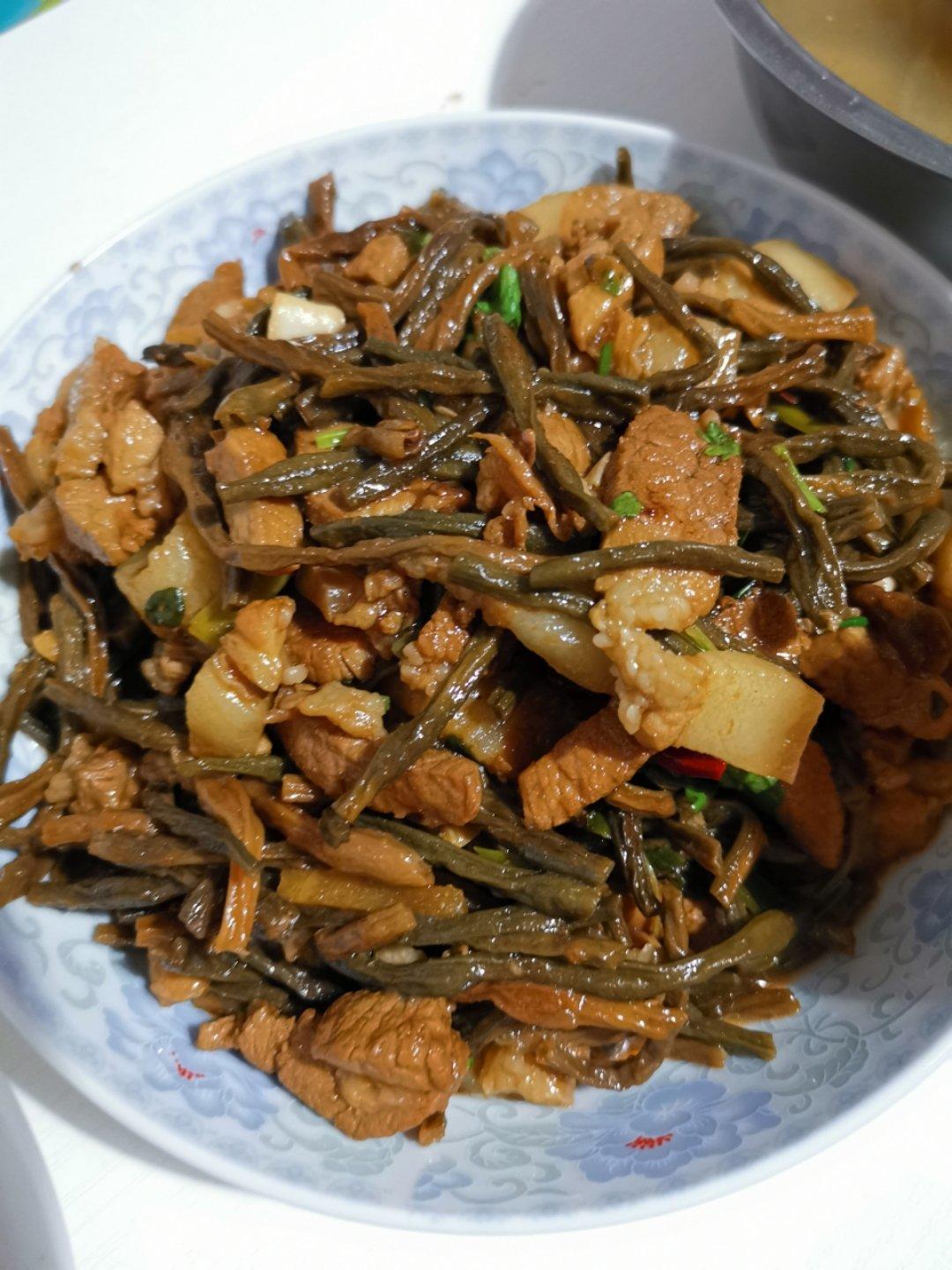 干豆角烧肉家庭篇