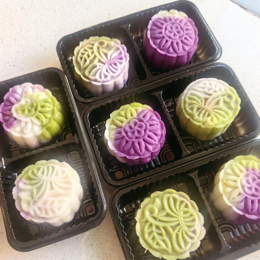 猫山王榴莲冰皮月饼，真正的纯榴莲馅