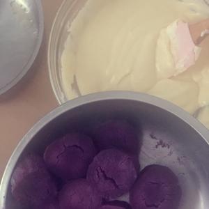 【粉色的夏天】紫薯奶酪芝士蛋糕的做法 步骤9