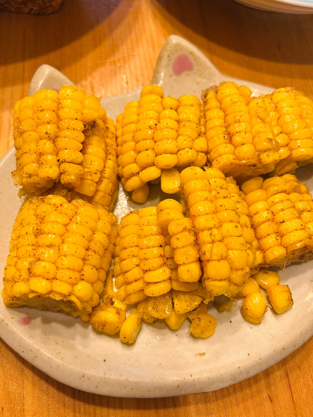 空气炸锅+玉米🌽！好吃到嗦手指