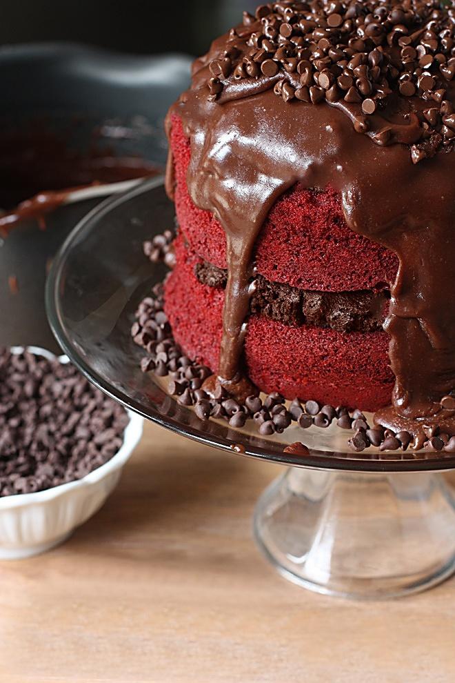 红丝绒巧克力酸奶油蛋糕的做法