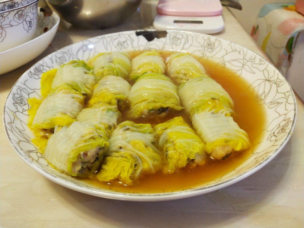 娃娃菜鸡肉卷