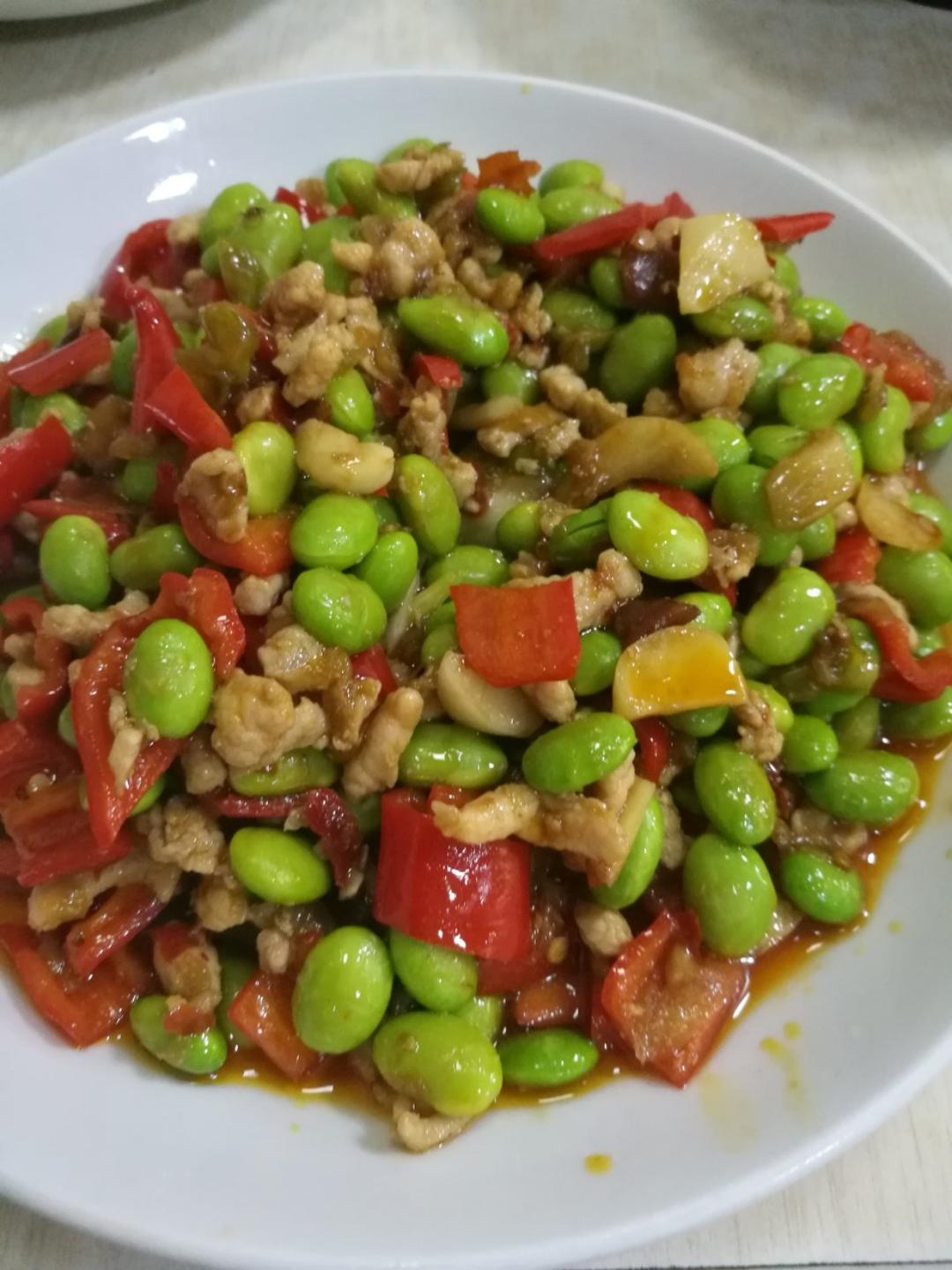 下饭菜 肉末毛豆
