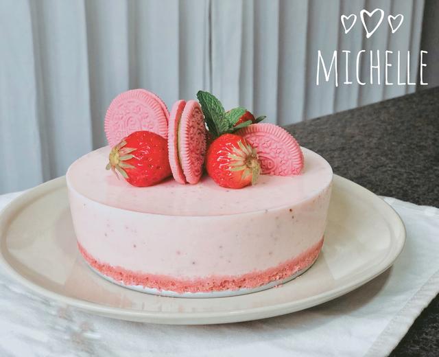 粉红奥利奥草莓酸奶慕斯蛋糕的做法