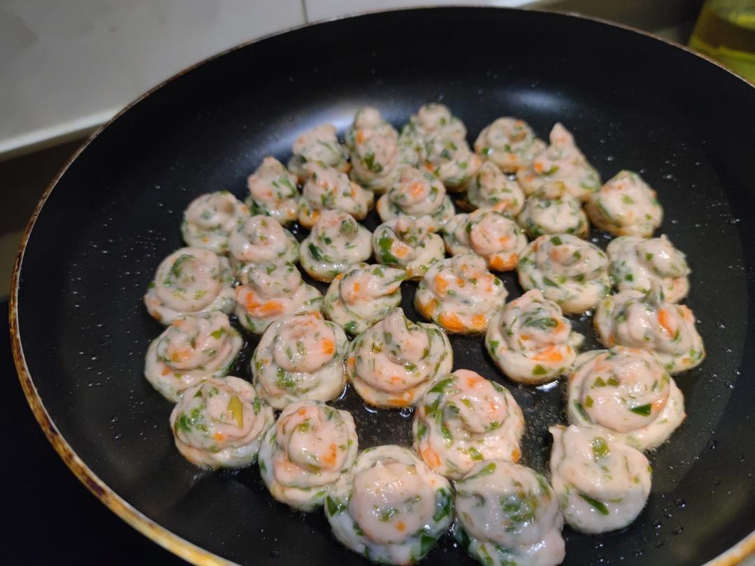 【裙带菜虾球】低脂高钙的零食辅食，Q弹滑嫩！