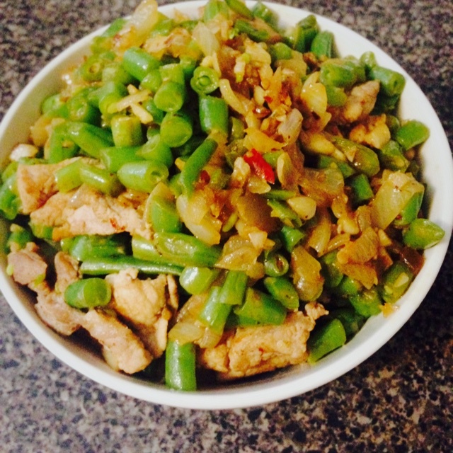 肉沫豆角下饭菜