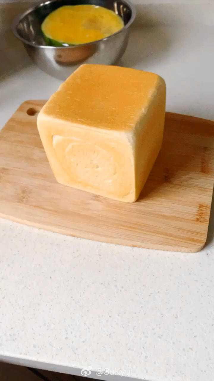 特浓炼乳吐司（一次发酵）→水立方模具