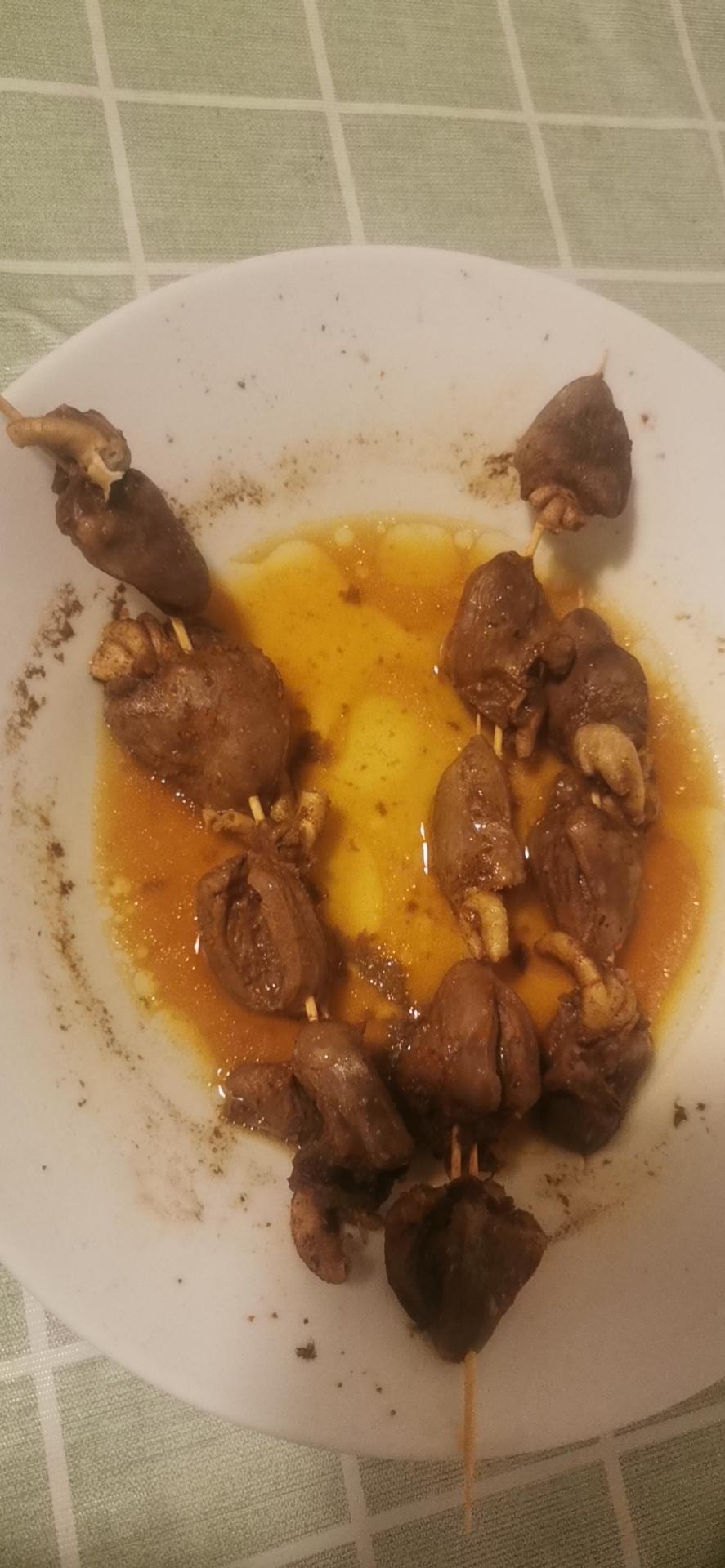 微波炉烤鸡心