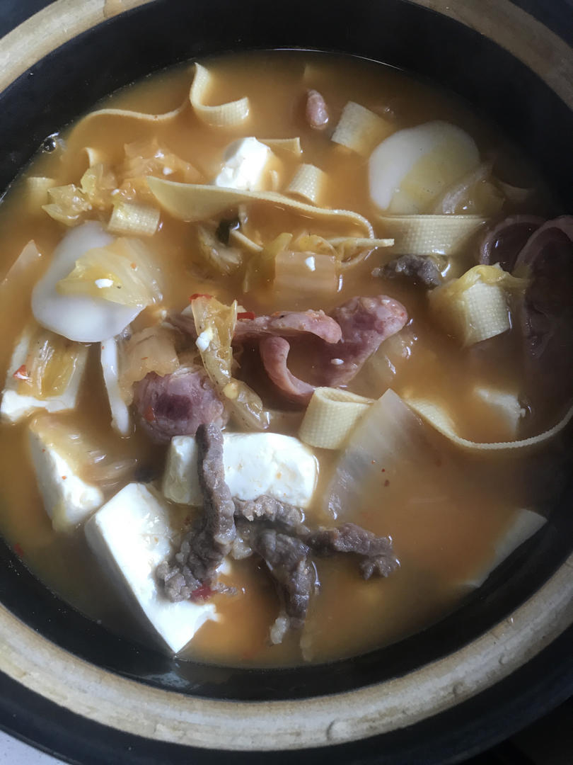 0油脂的韩国泡菜汤