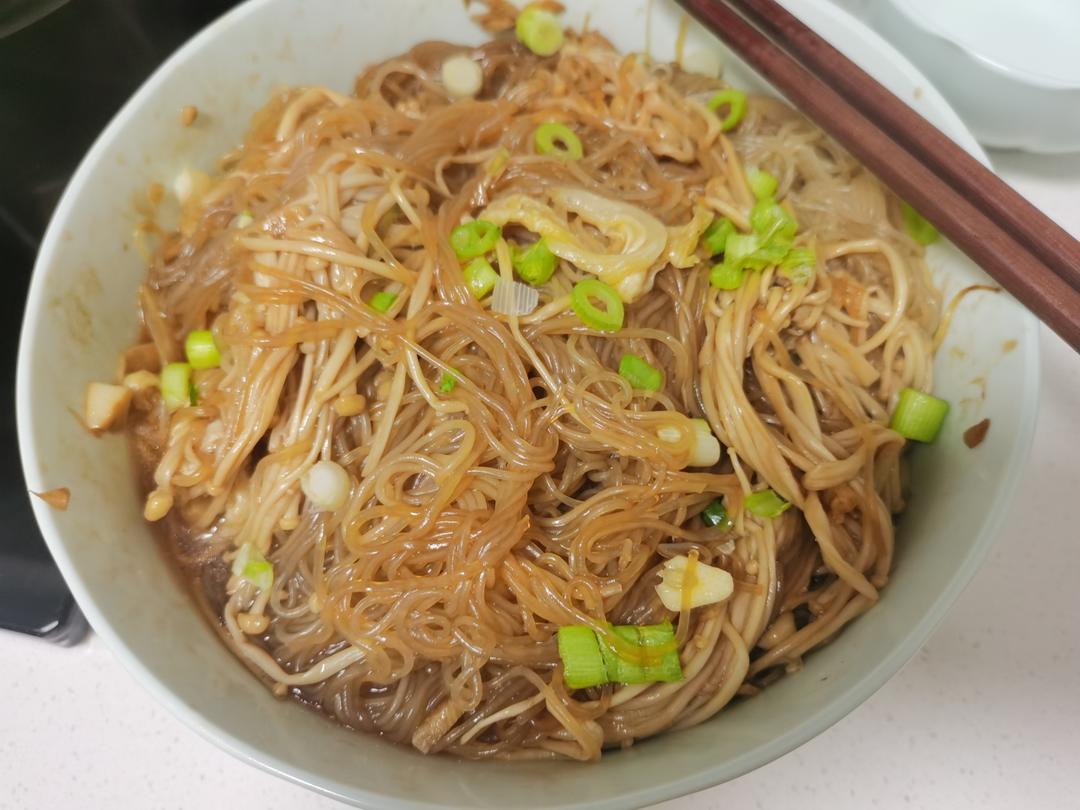 懒人下饭神器，蒜蓉蒸粉丝金针菇娃娃菜