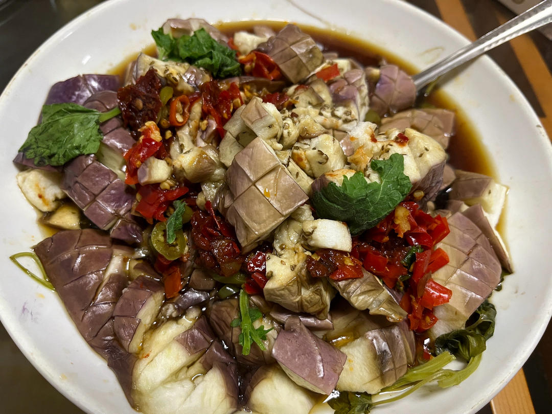 藿香豆瓣茄鱼（超下饭开胃）