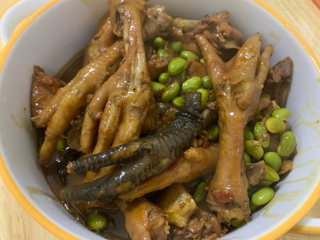 毛豆烧鸡