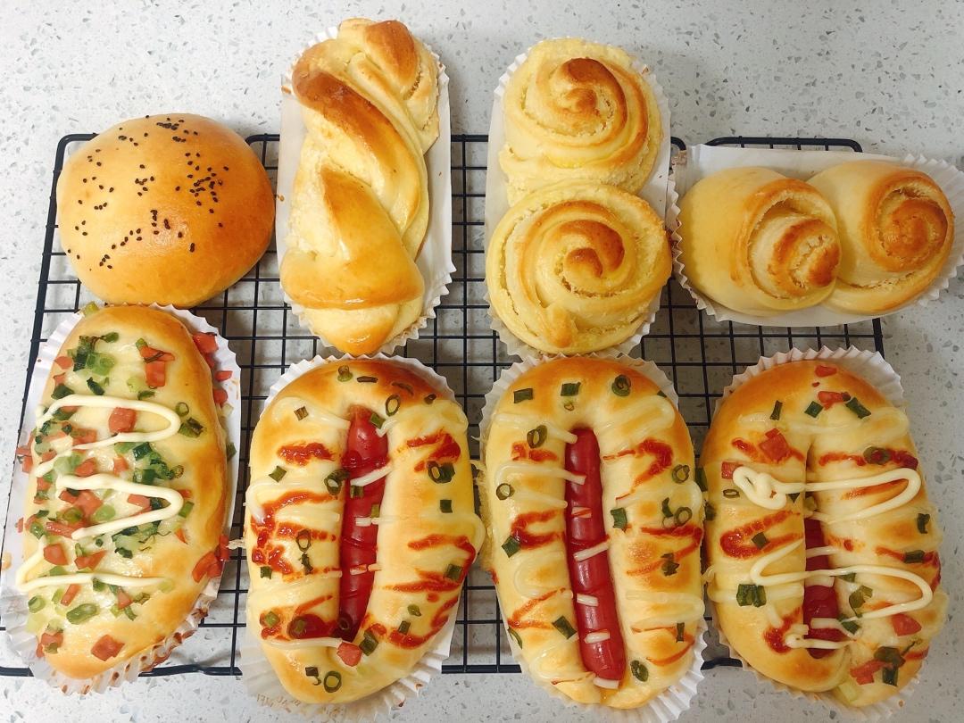 香葱火腿肉松面包