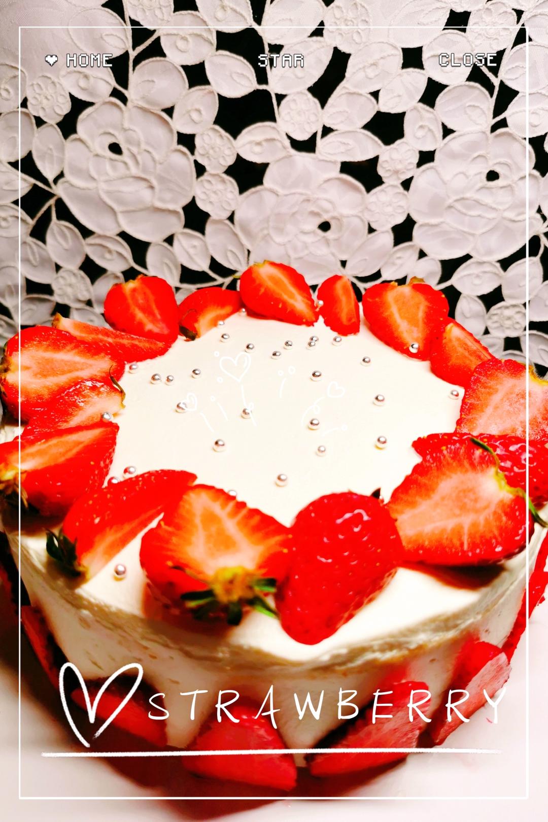 草莓生日奶油蛋糕（八寸）