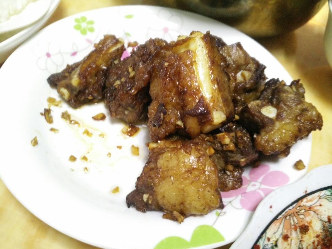 蒜香烤排骨（无油极简版）