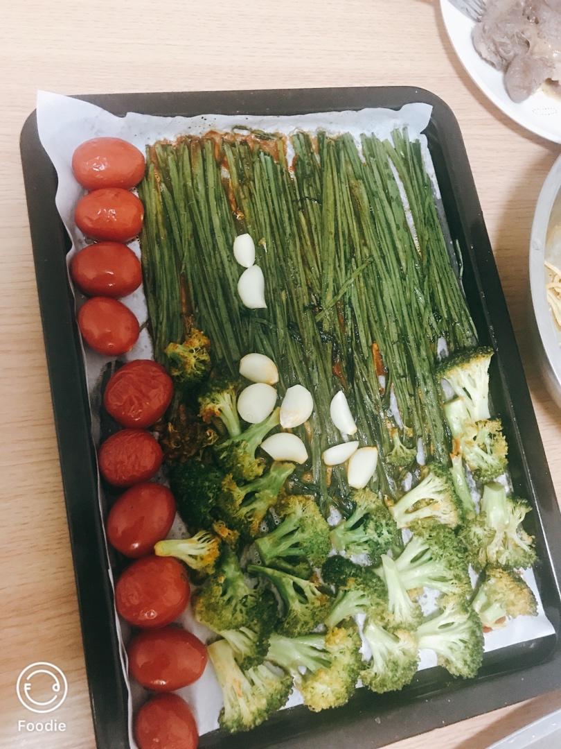 减肥期间的烤蔬菜