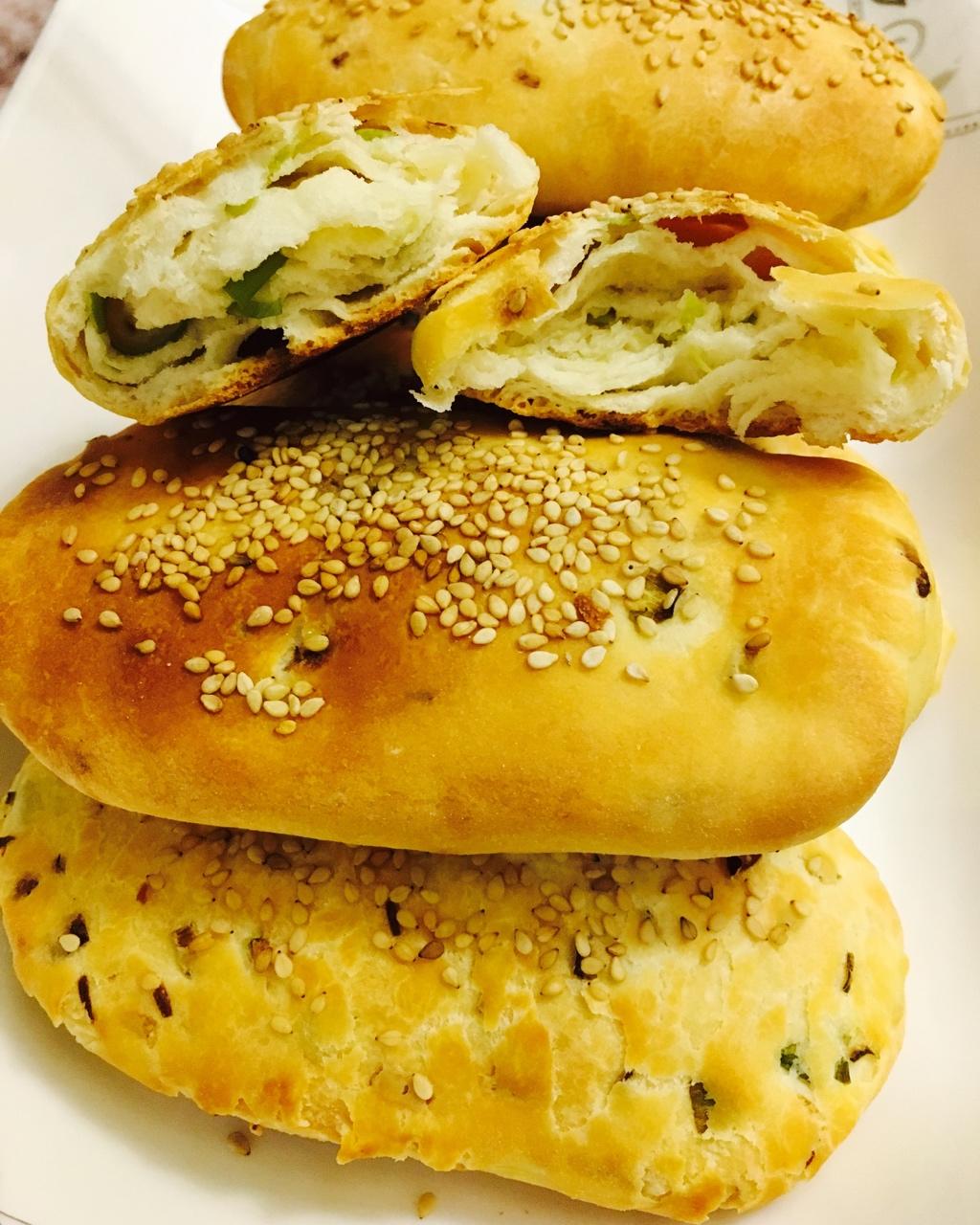 葱香油酥烧饼