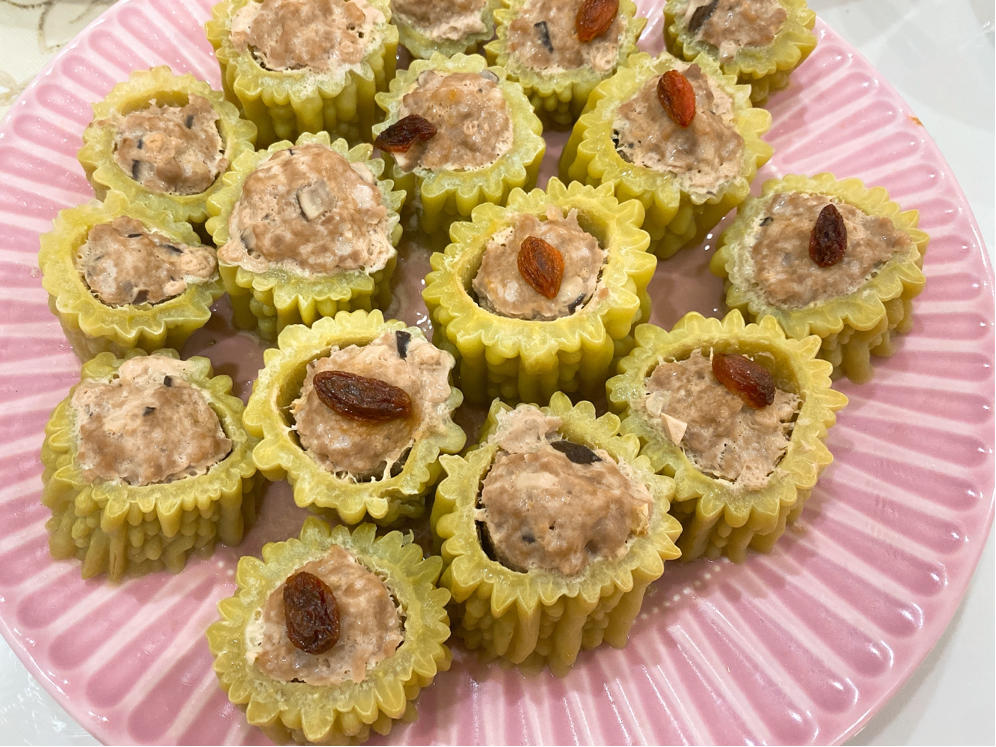 好吃的家常菜--苦瓜酿肉--清淡不油腻