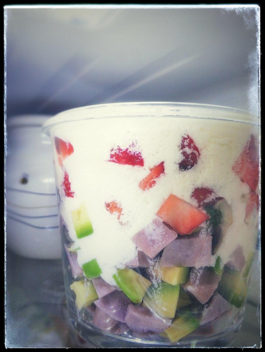 狐狸阿欣做的古人的樱桃酥酪狐狸的果捞酸奶杯