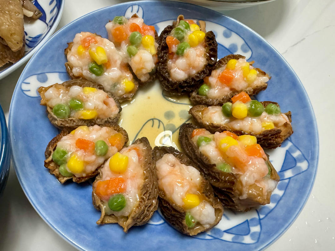 羊肚菌酿虾滑