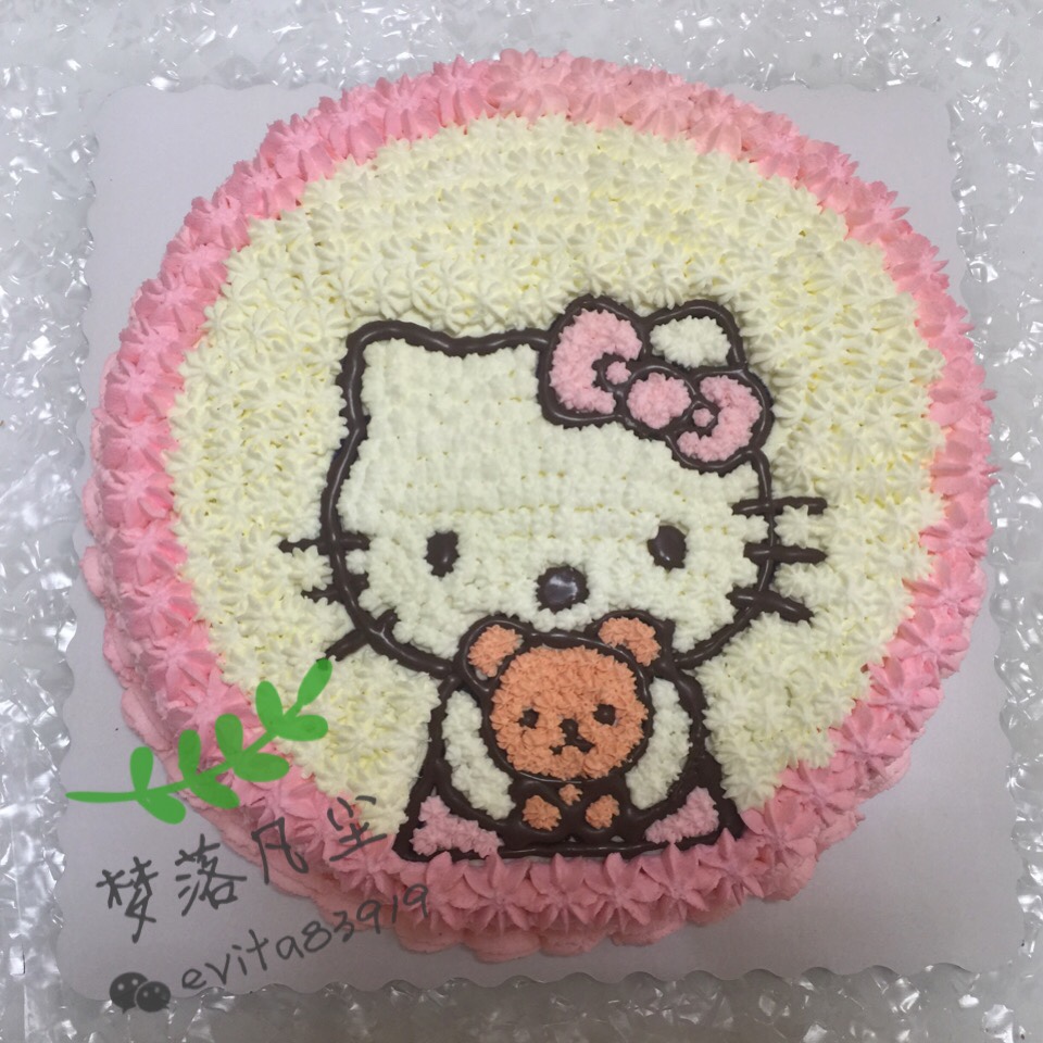 Hello Kitty巧克力转印蛋糕