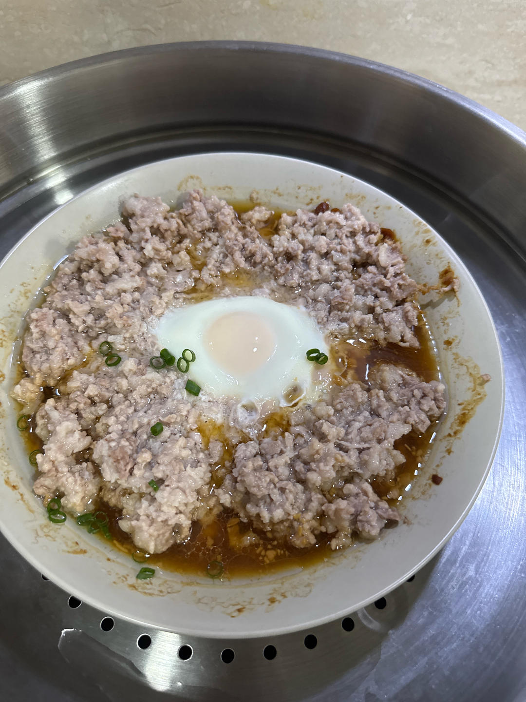 超级简单肉末蒸蛋，零厨艺一次学会