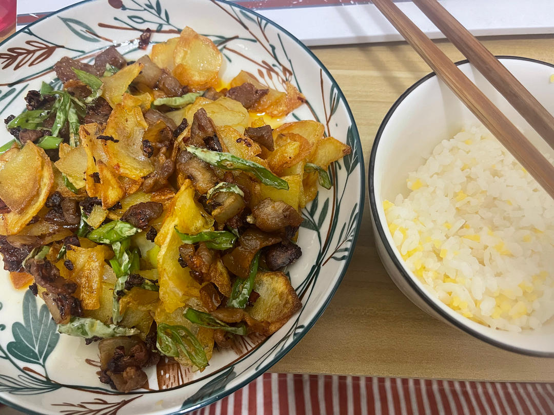 土豆盐煎肉