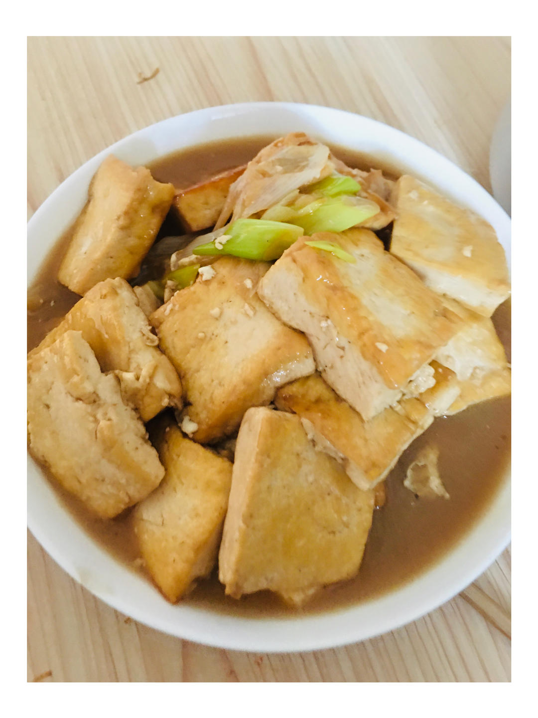 葱烧豆腐