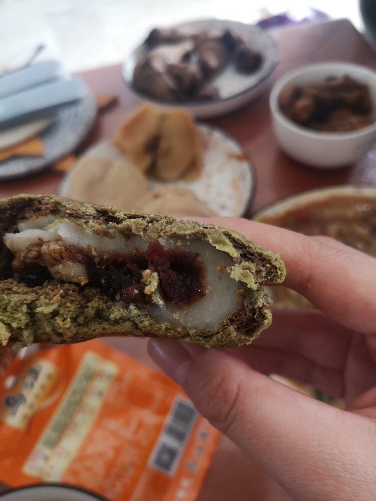 抹茶麻薯红豆软欧包