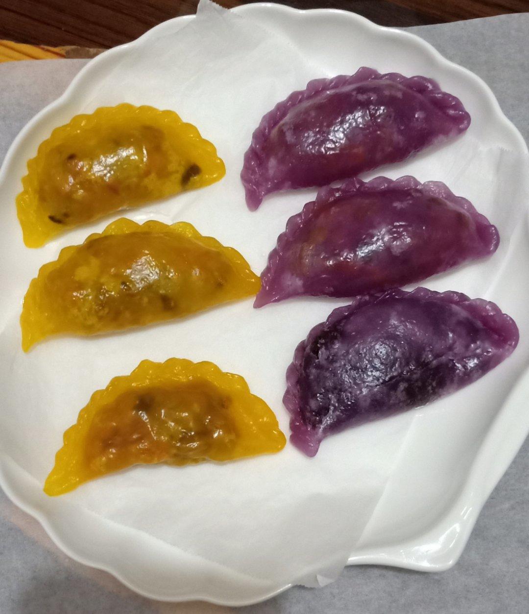 七彩饺子！彩色饺子～