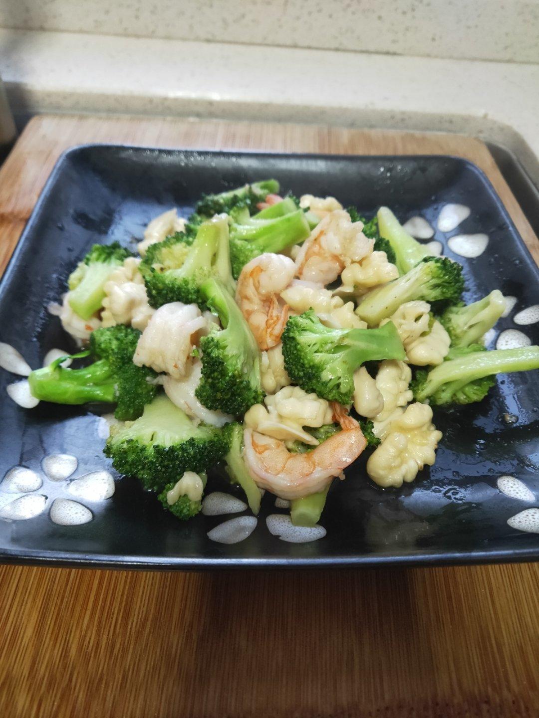 西兰花炒虾仁