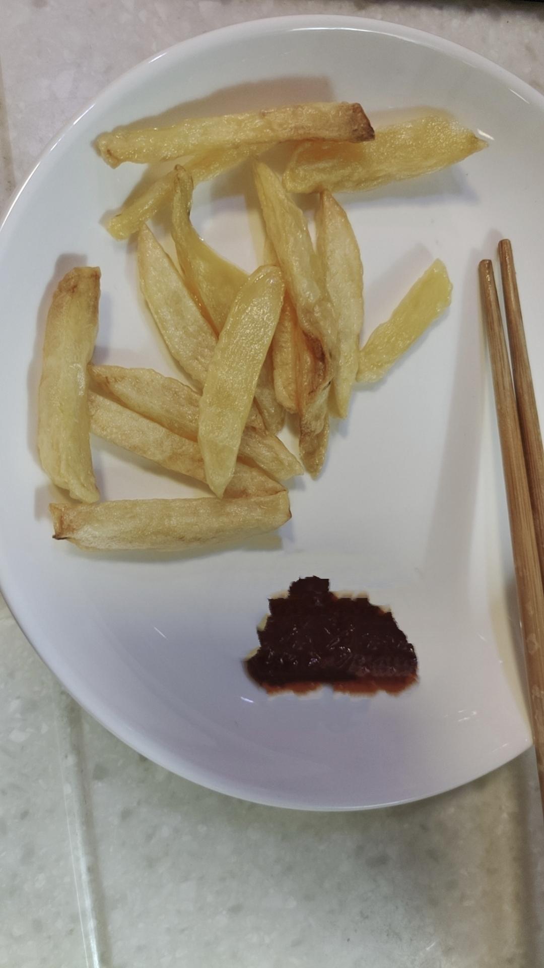 0失败！超简单！很省油！空气炸锅版薯条，现做现吃哦