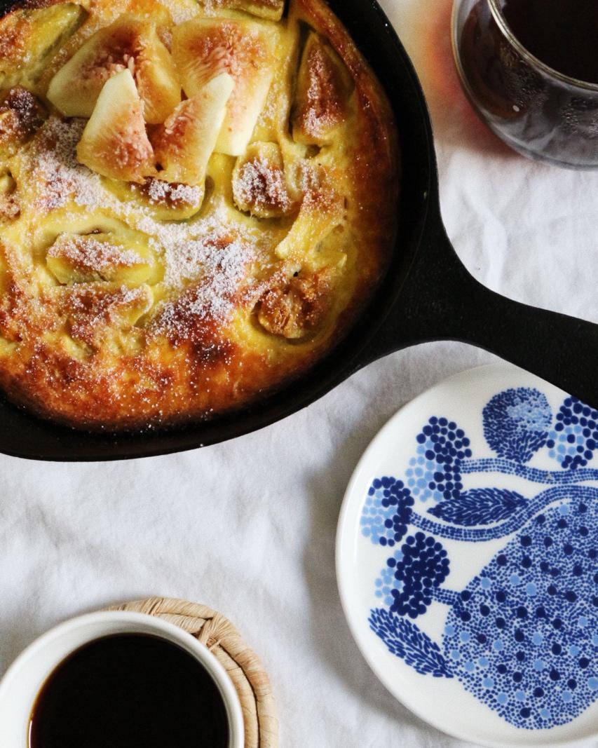 无花果克拉夫缇clafoutis