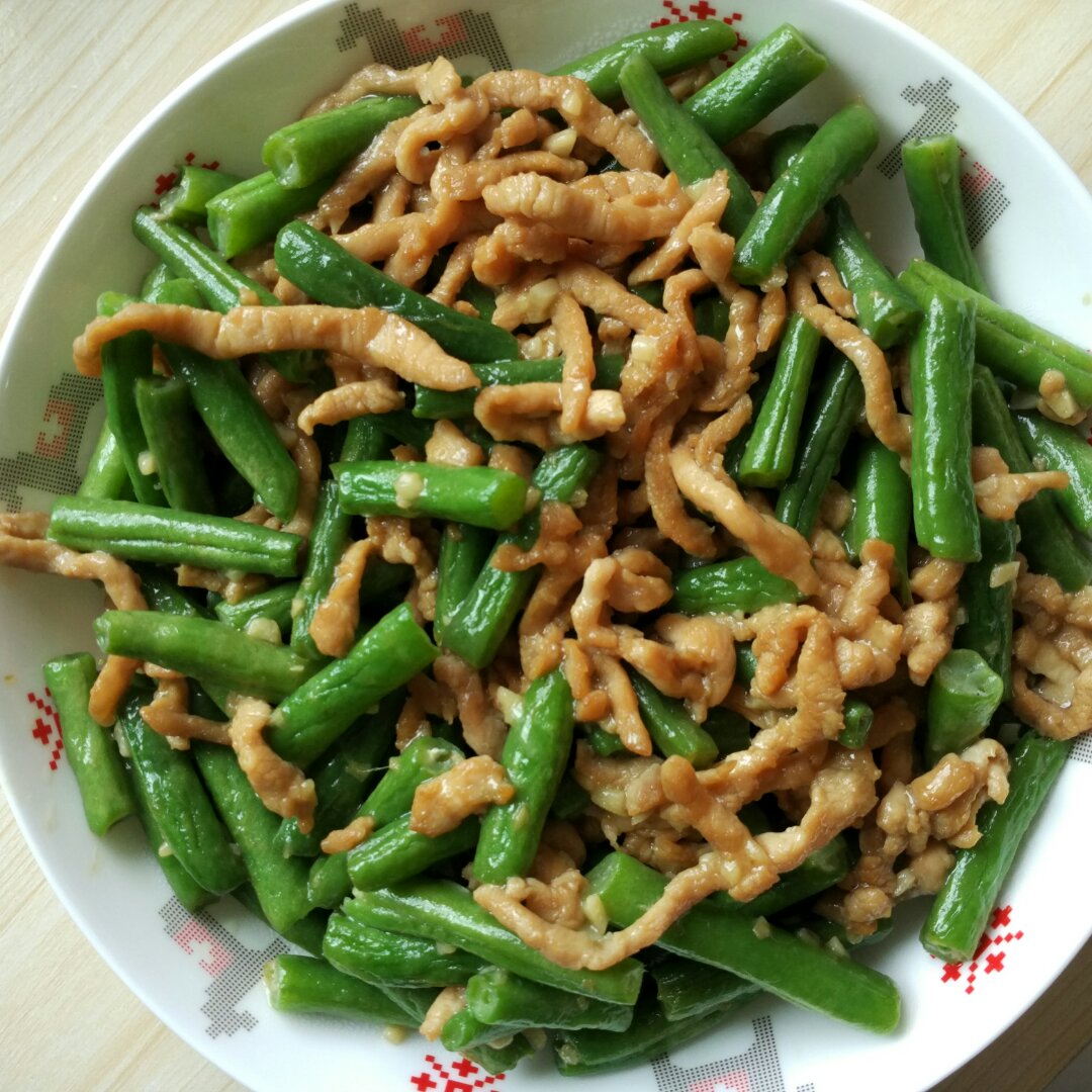 豆角炒肉丝