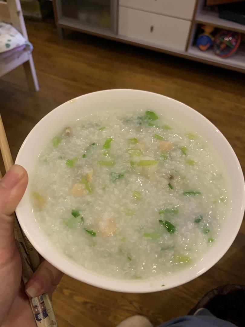 香芹虾仁🍤干贝粥（省时版）