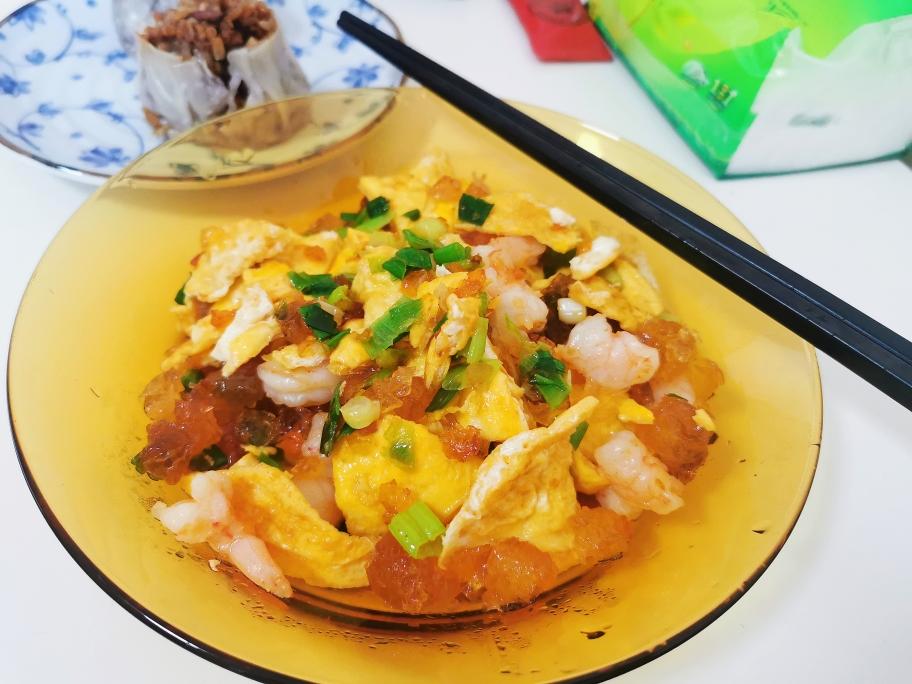 桃胶鸡蛋虾仁