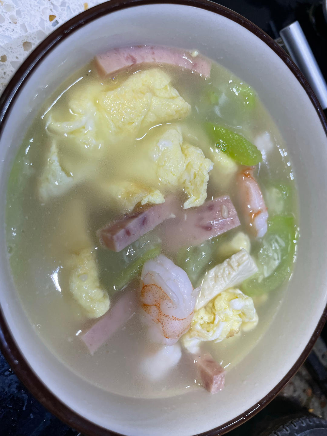 丝瓜豆腐鸡蛋汤