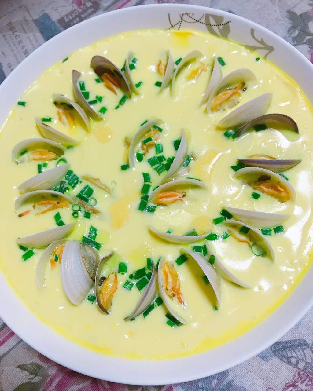 超滑嫩的蛤蜊炖蛋