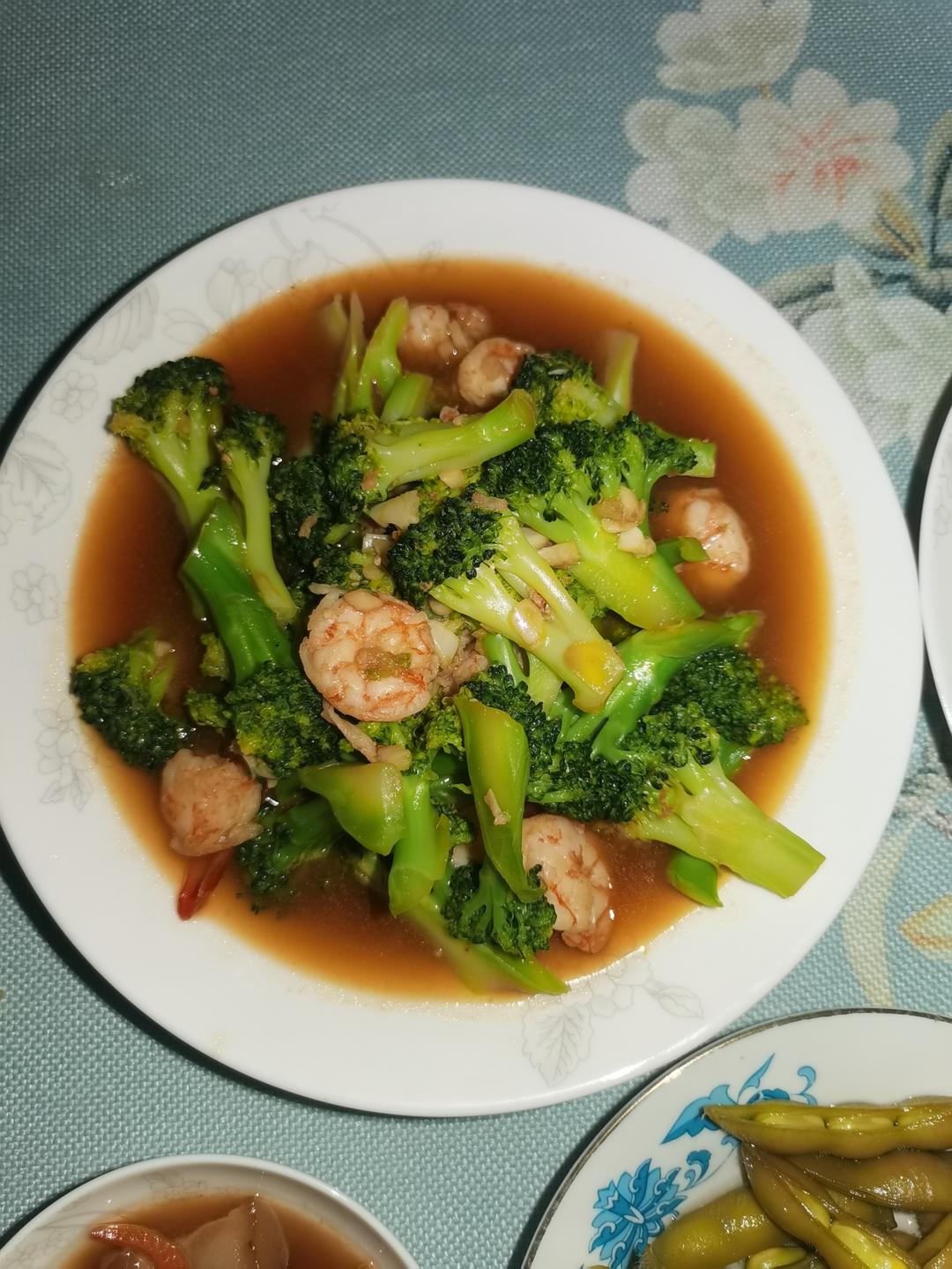 减肥去脂的西兰花炒虾仁
