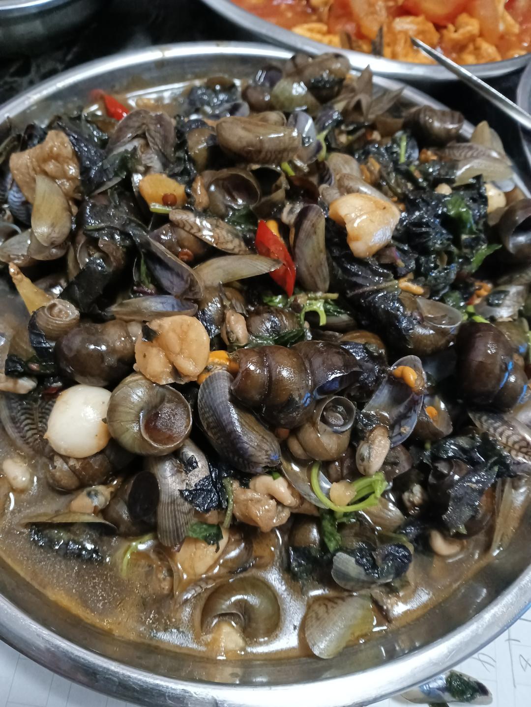 金不换（九层塔）炒海瓜子