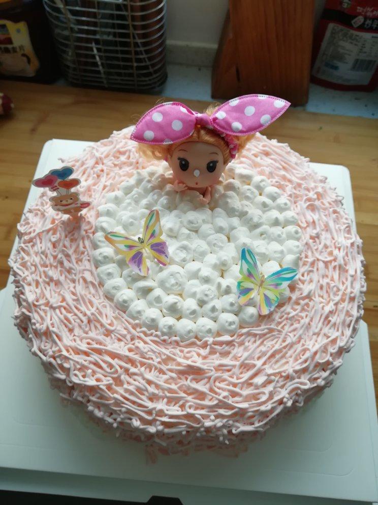 详细步骤制作泡泡浴娃娃蛋糕